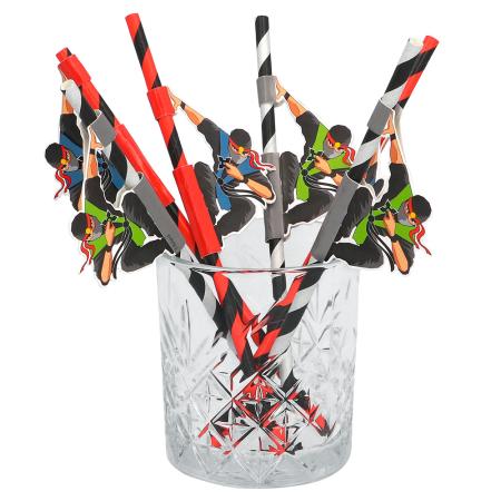 Ninja Party Papier Trinkhalme